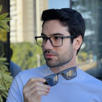 safine com br oculos 2 em 1 clip on masculino retangular cinza vini 7