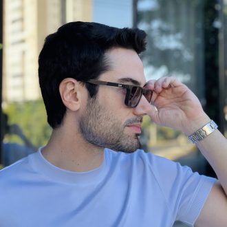 safine com br oculos 2 em 1 clip on masculino retangular marrom vini 2