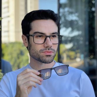 safine com br oculos 2 em 1 clip on masculino retangular marrom vini 5
