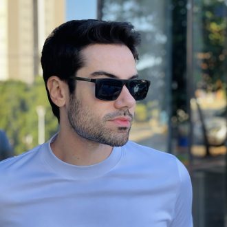 safine com br oculos 2 em 1 clip on masculino retangular preto e azul leo 1