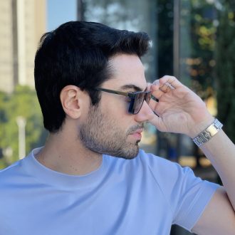 safine com br oculos 2 em 1 clip on masculino retangular preto e azul leo 2