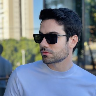 safine com br oculos 2 em 1 clip on masculino retangular preto e azul leo 3