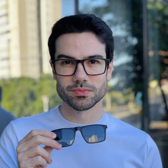 safine com br oculos 2 em 1 clip on masculino retangular preto e cinza leo 5