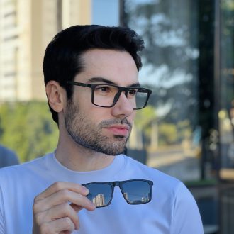 safine com br oculos 2 em 1 clip on masculino retangular preto e cinza leo 7
