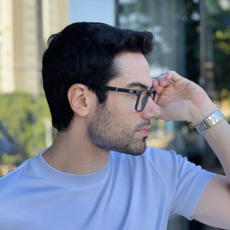 safine com br oculos 2 em 1 clip on masculino retangular preto e cinza vini 10
