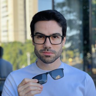 safine com br oculos 2 em 1 clip on masculino retangular preto fosco leo 4