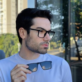 safine com br oculos 2 em 1 clip on masculino retangular preto leo 7