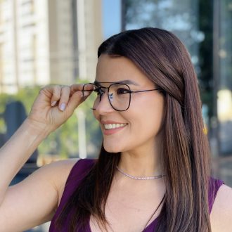 safine com br oculos de grau feminino aviador preto larissa