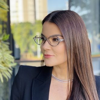 safine com br oculos de grau feminino oval cinza mia