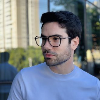 safine com br oculos de grau masculino aviador cinza matheus 3