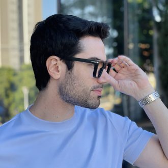 safine com br oculos de grau masculino quadrado preto fosco oliver 2 0 2
