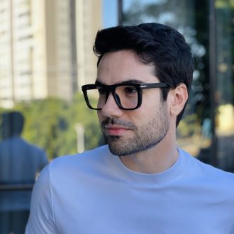 safine com br oculos de grau masculino quadrado preto fosco oliver 2 0 3