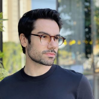 safine com br oculos de grau masculino redondo marrom degrade bernardo 2 0 2