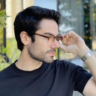 safine com br oculos de grau masculino redondo marrom degrade bernardo 2 0 3