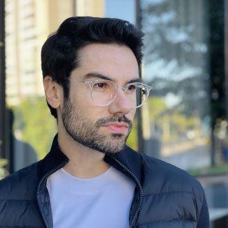 safine com br oculos de grau masculino redondo transparente daniel 1