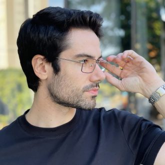 safine com br oculos de grau masculino retangular preto e prata fabio 2 0 2