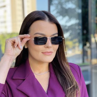 safine com br oculos de sol feminino retangular dourado mirela 1