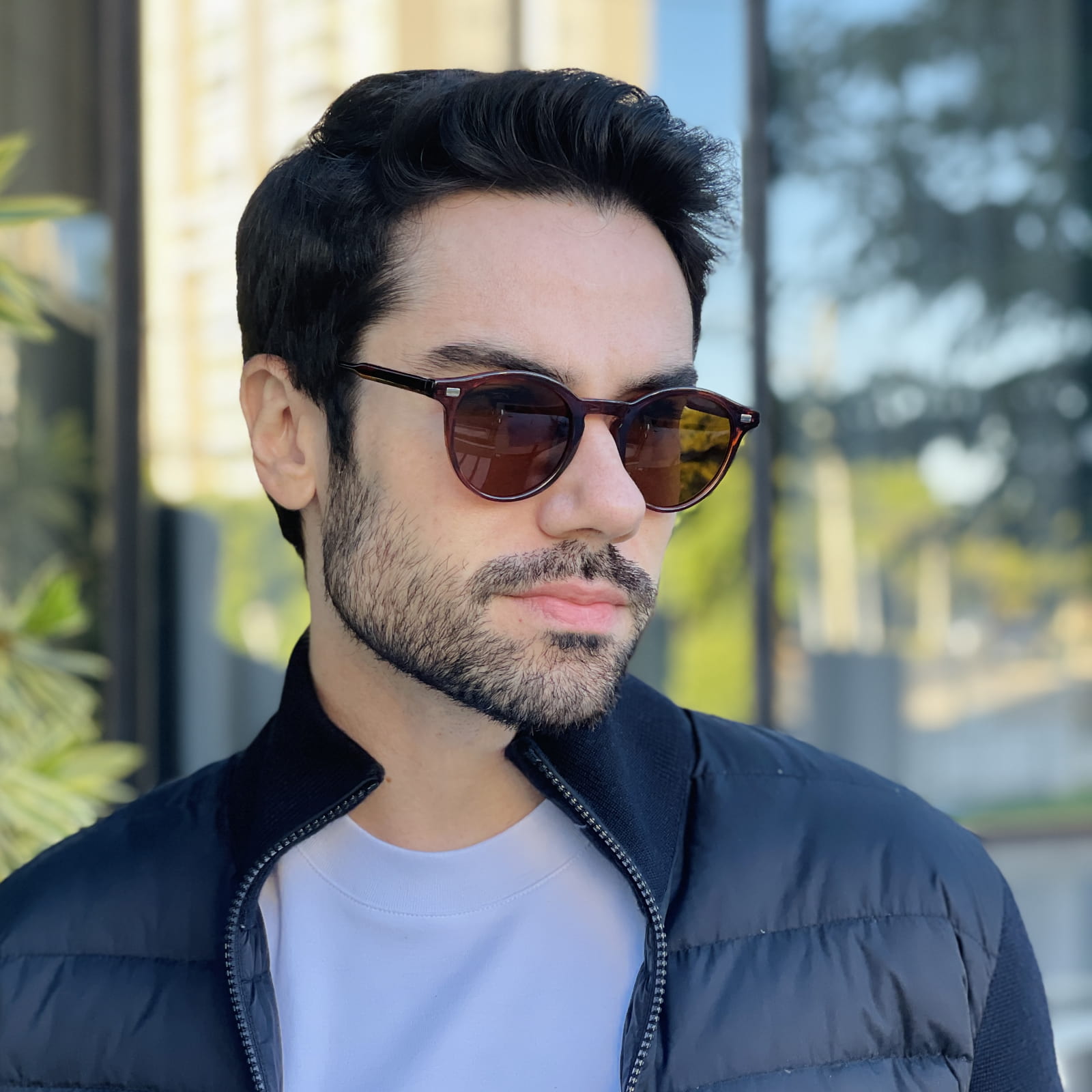 safine com br oculos de sol masculino redondo marrom caue 1 safine com br oculos de sol masculino redondo marrom caue 1