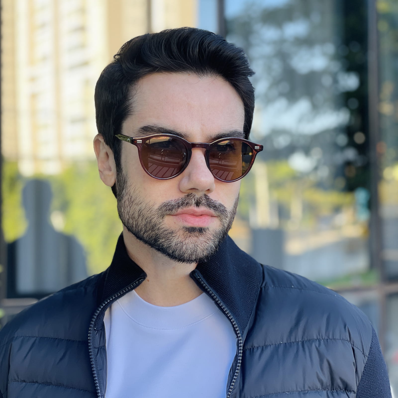 safine com br oculos de sol masculino redondo marrom caue safine com br oculos de sol masculino redondo marrom caue