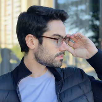 safine com br oculos de sol masculino redondo marrom degrade bernardo 2
