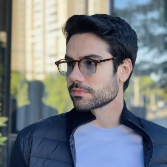 safine com br oculos de sol masculino redondo marrom degrade bernardo 3