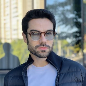 safine com br oculos de sol masculino redondo marrom degrade bernardo