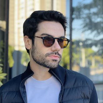 safine com br oculos de sol masculino redondo preto e marrom bernardo 1