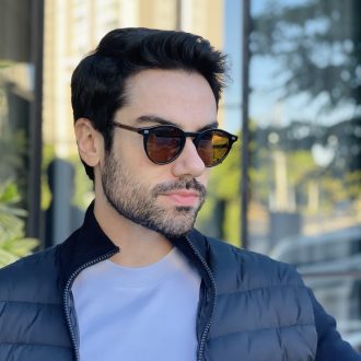 safine com br oculos de sol masculino redondo preto e marrom caue 1