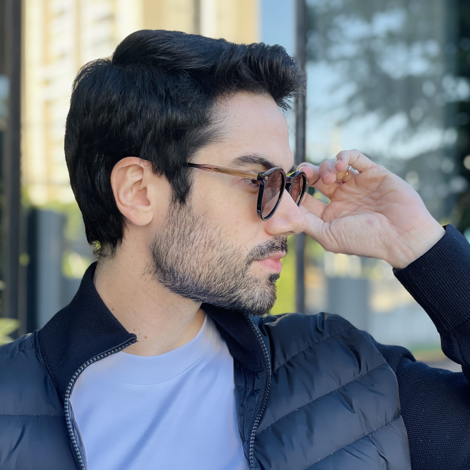 safine com br oculos de sol masculino redondo preto e marrom caue 2 safine com br oculos de sol masculino redondo preto e marrom caue 2