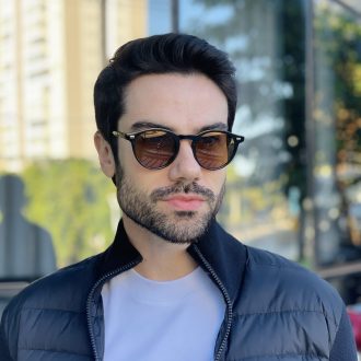 safine com br oculos de sol masculino redondo preto e marrom caue