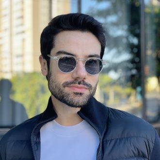 safine com br oculos de sol masculino redondo transparente bernardo