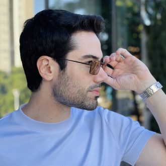 safine com br oculos de sol masculino retangular marrom fabio 2