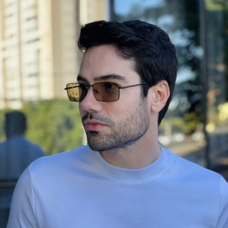 safine com br oculos de sol masculino retangular marrom fabio 3