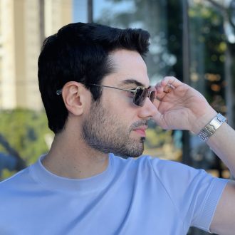 safine com br oculos de sol masculino retangular prata fabio 2