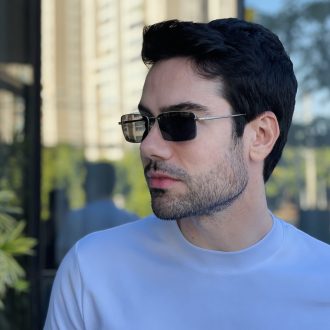 safine com br oculos de sol masculino retangular prata fabio 3