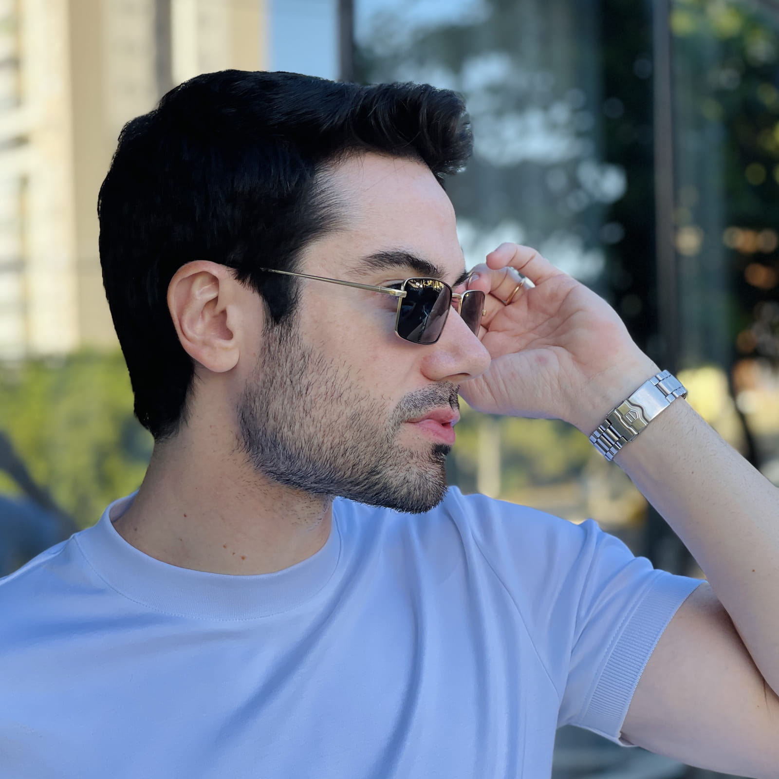 safine com br oculos de sol masculino retangular preto e dourado fabio 2 safine com br oculos de sol masculino retangular preto e dourado fabio 2