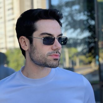 safine com br oculos de sol masculino retangular preto e prata fabio 1