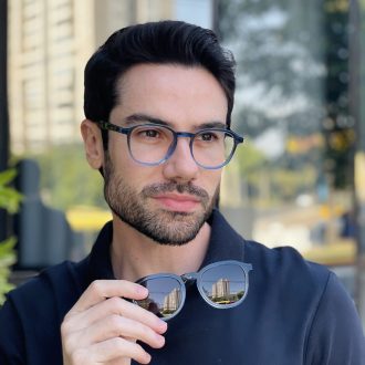 safine com br oculos 2 em 1 clip on masculino redondo azul alex 5