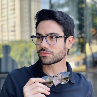 safine com br oculos 2 em 1 clip on masculino redondo azul alex 7