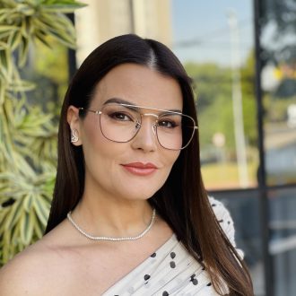 safine com br oculos de grau feminino aviador marrom e dourado larissa 3