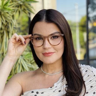 safine com br oculos de grau feminino redondo marrom claro raquel 1