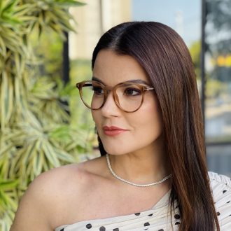 safine com br oculos de grau feminino redondo marrom claro raquel