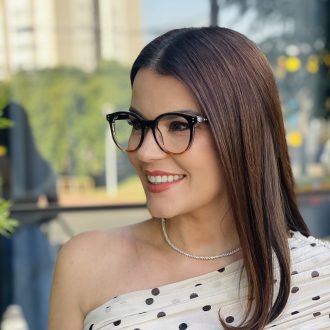 safine com br oculos de grau feminino redondo preto e marrom nanda