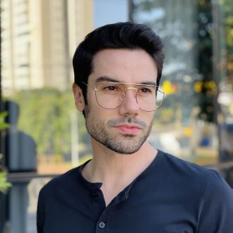 safine com br oculos de grau masculino aviador marrom andre 1