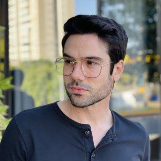 safine com br oculos de grau masculino aviador marrom andre 3