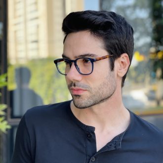 safine com br oculos de grau masculino quadrado azul denis 3