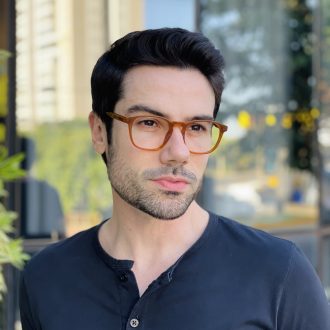 safine com br oculos de grau masculino quadrado caramelo denis 1