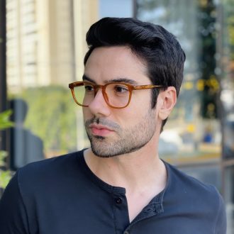 safine com br oculos de grau masculino quadrado caramelo denis 3