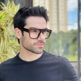 safine com br oculos de grau masculino quadrado marrom bento 2 0 1