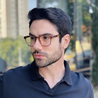 safine com br oculos de grau masculino quadrado marrom denis 3